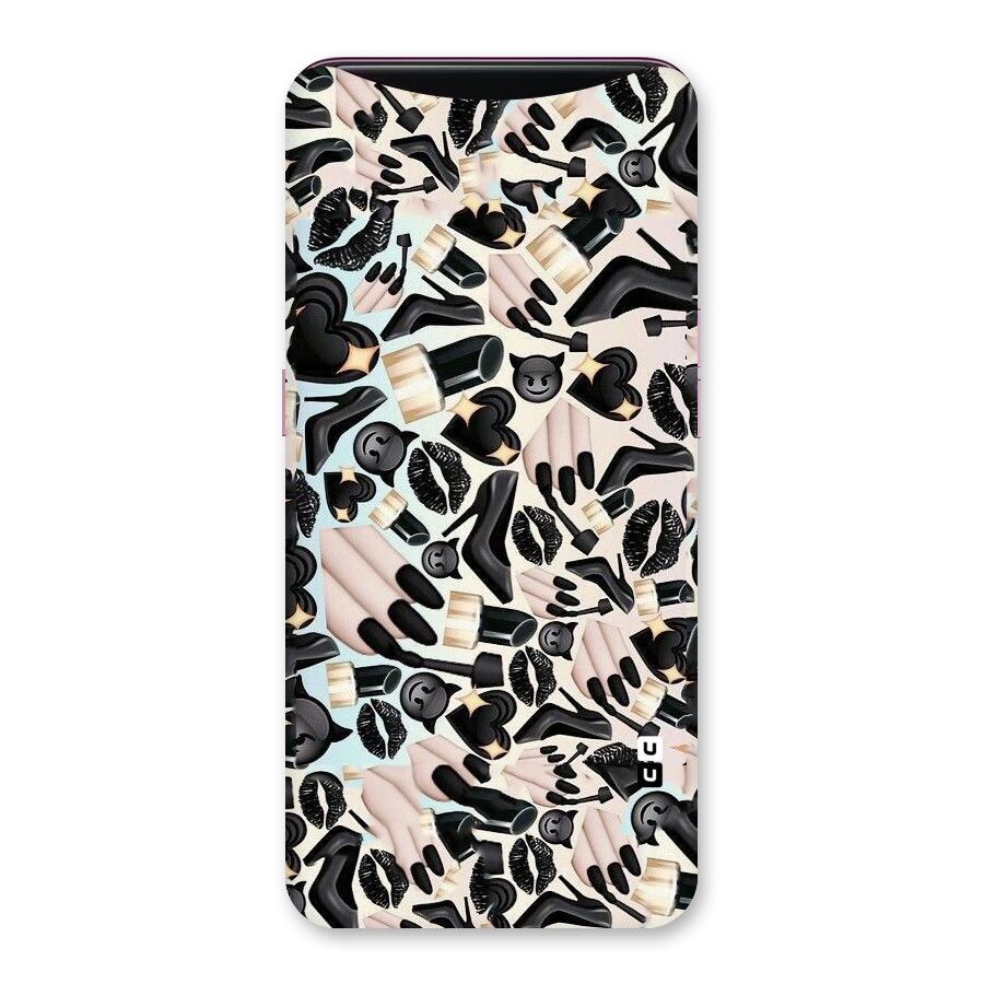 All Black Love Back Case for Oppo Find X