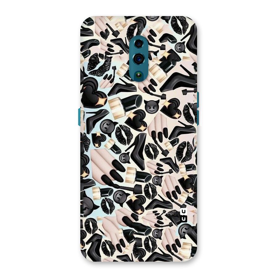 All Black Love Back Case for Oppo Reno