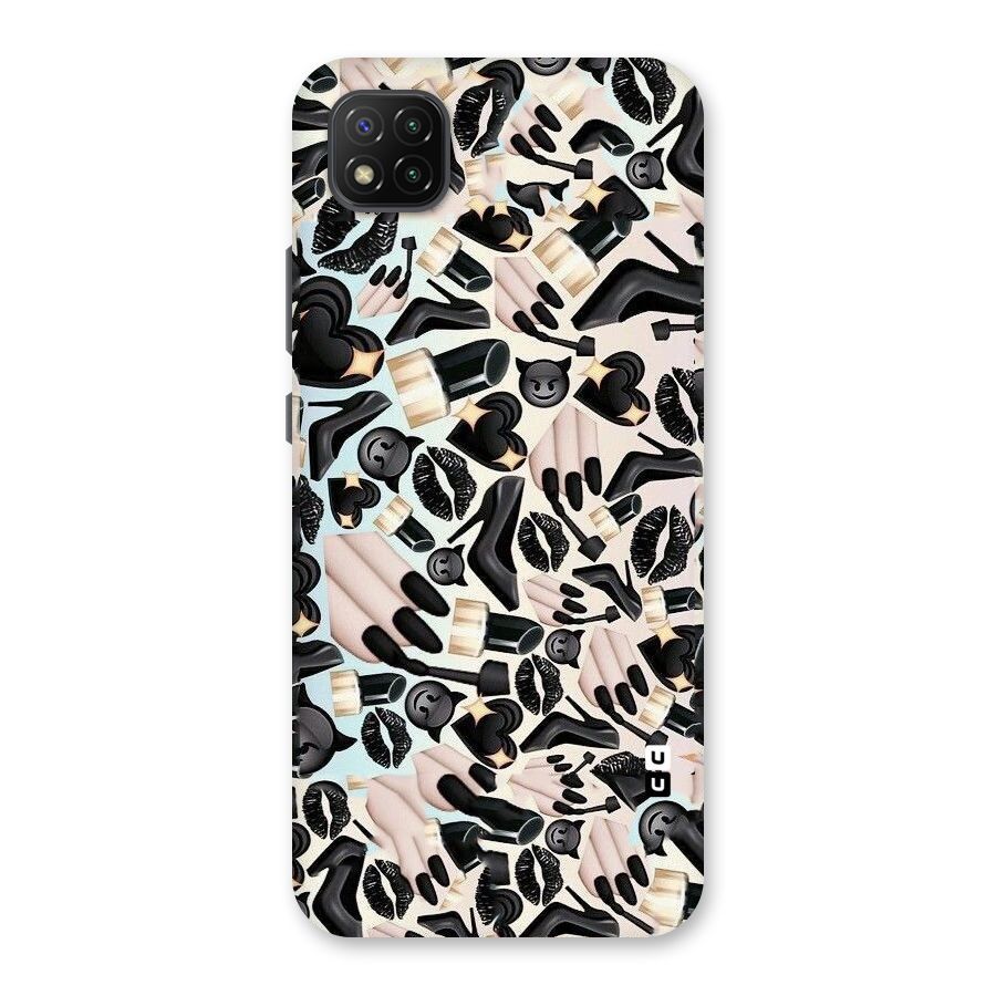 All Black Love Back Case for Poco C3