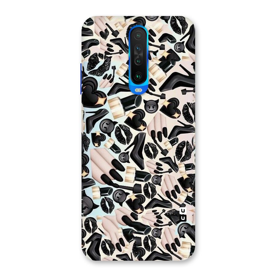 All Black Love Back Case for Poco X2