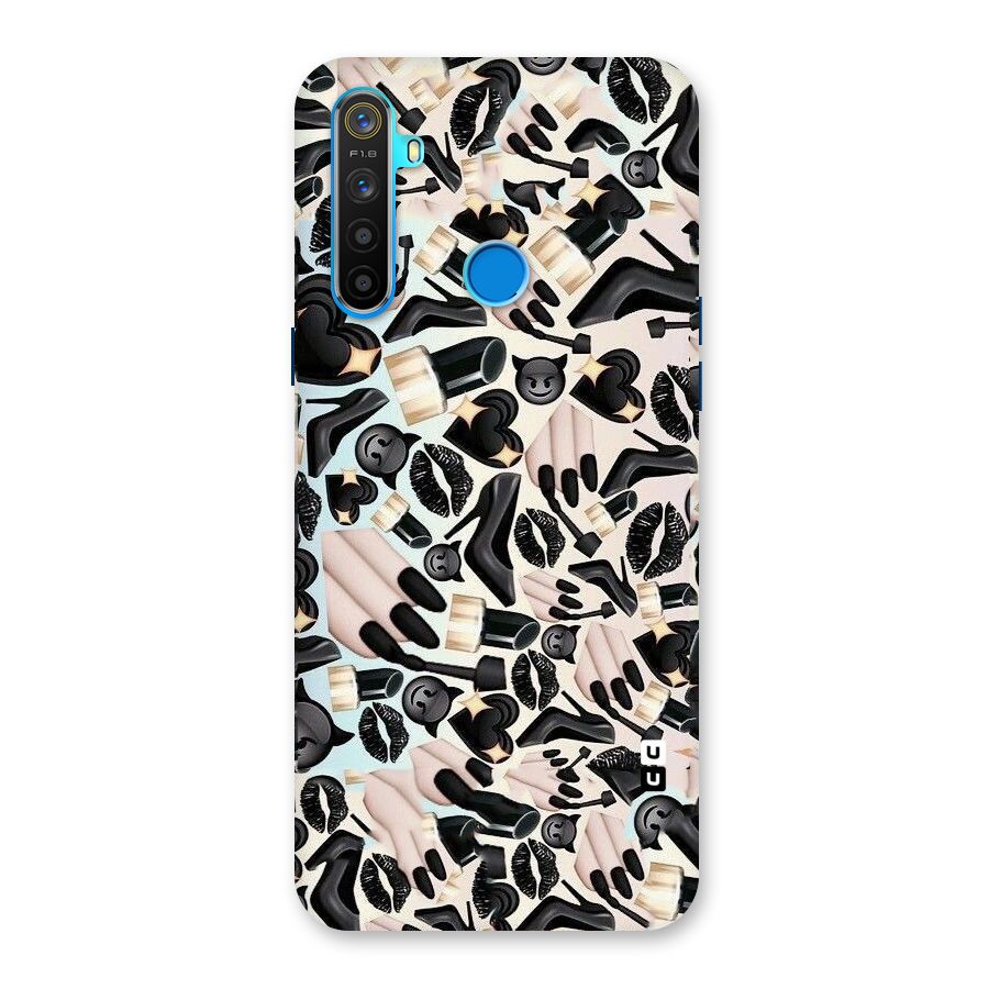 All Black Love Back Case for Realme 5s