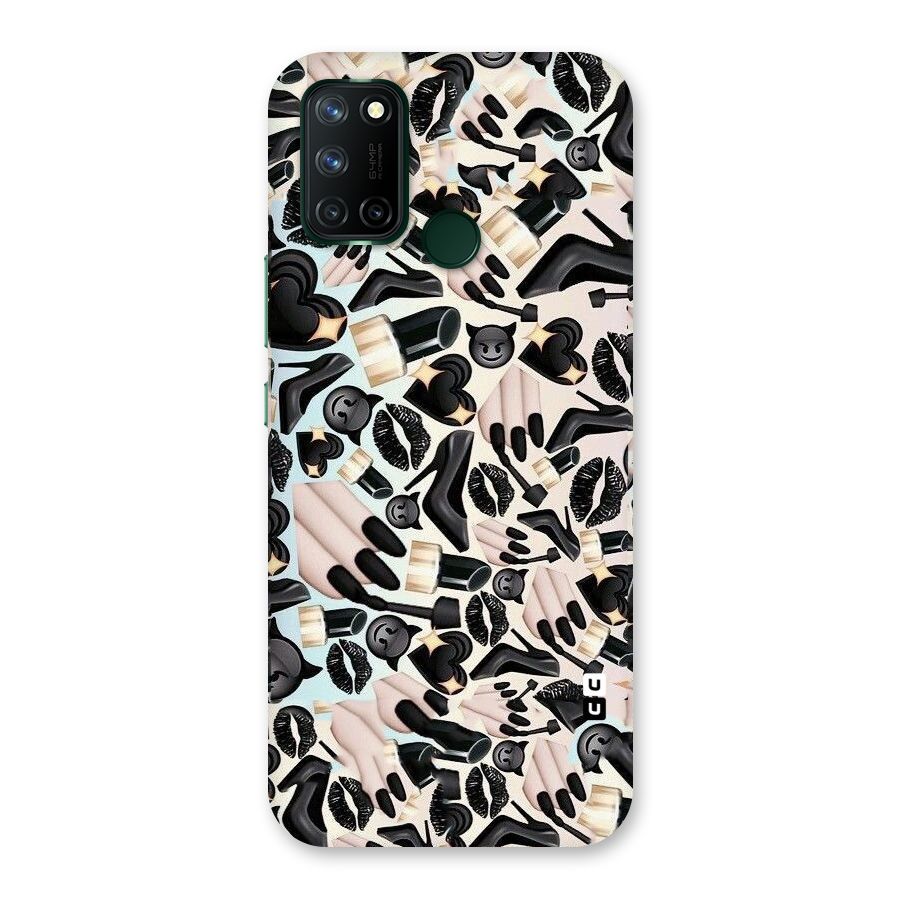 All Black Love Back Case for Realme 7i