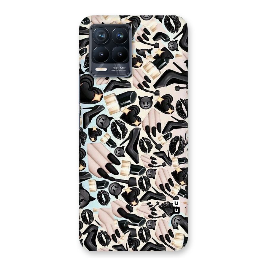 All Black Love Back Case for Realme 8 Pro