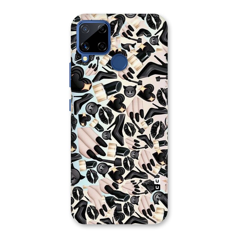 All Black Love Back Case for Realme C12
