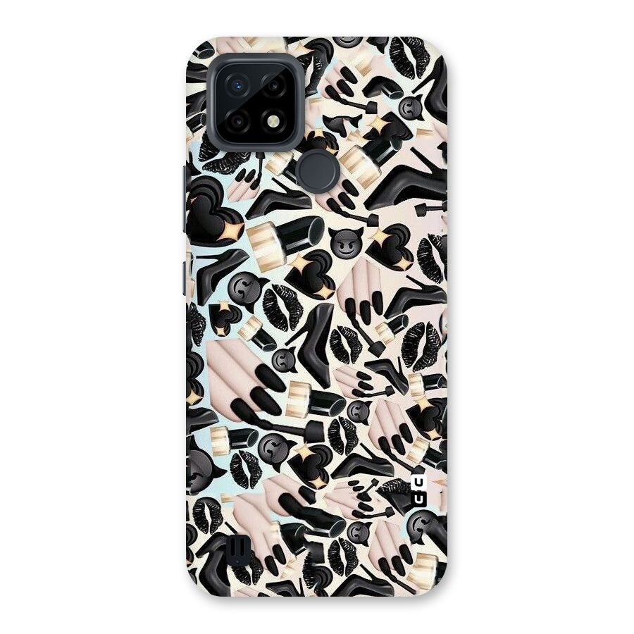All Black Love Back Case for Realme C21