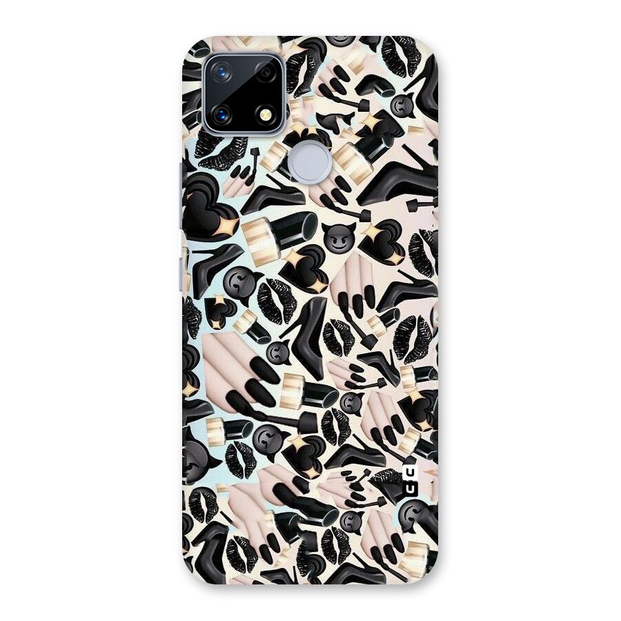 All Black Love Back Case for Realme Narzo 20