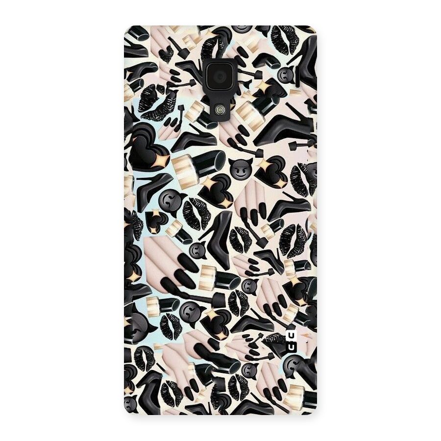 All Black Love Back Case for Redmi 1S