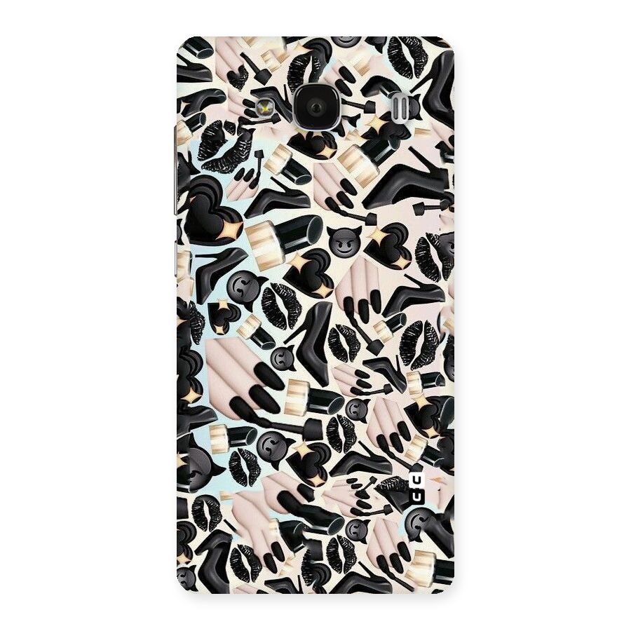 All Black Love Back Case for Redmi 2