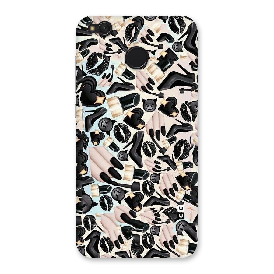 All Black Love Back Case for Redmi 4