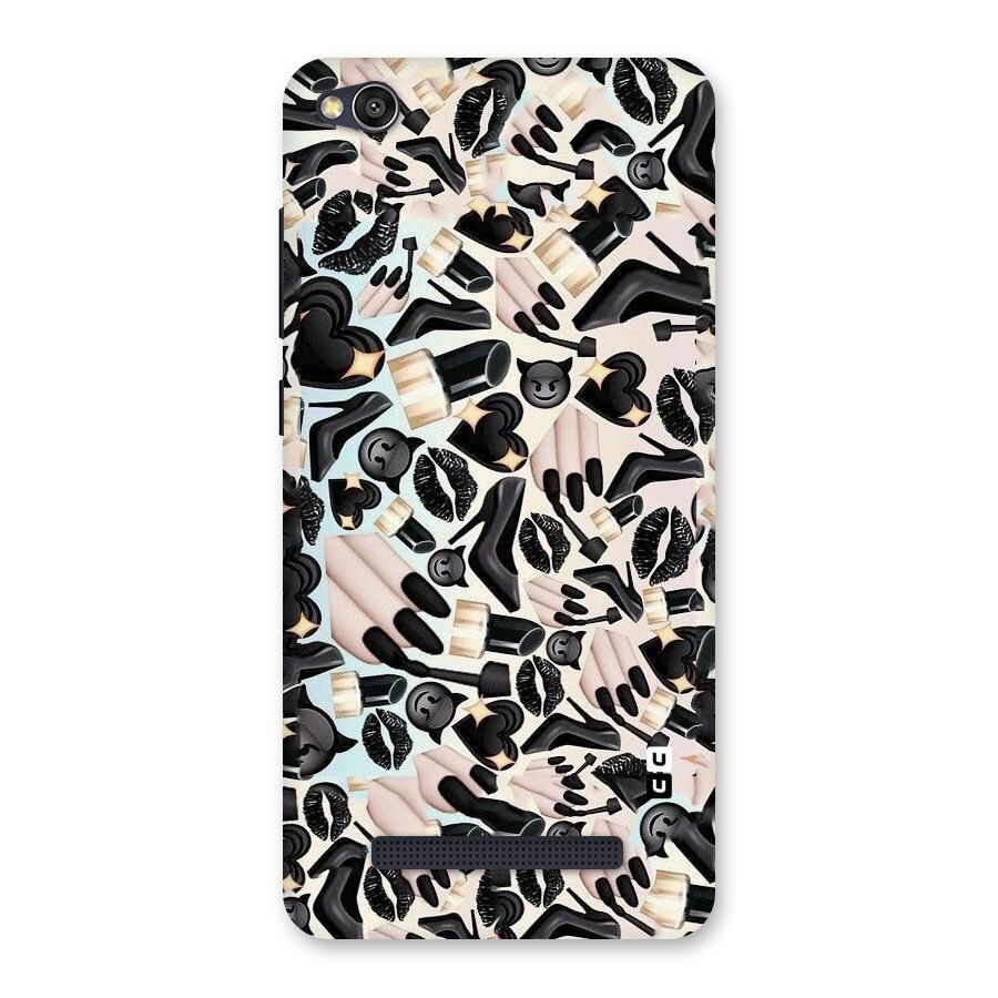All Black Love Back Case for Redmi 4A