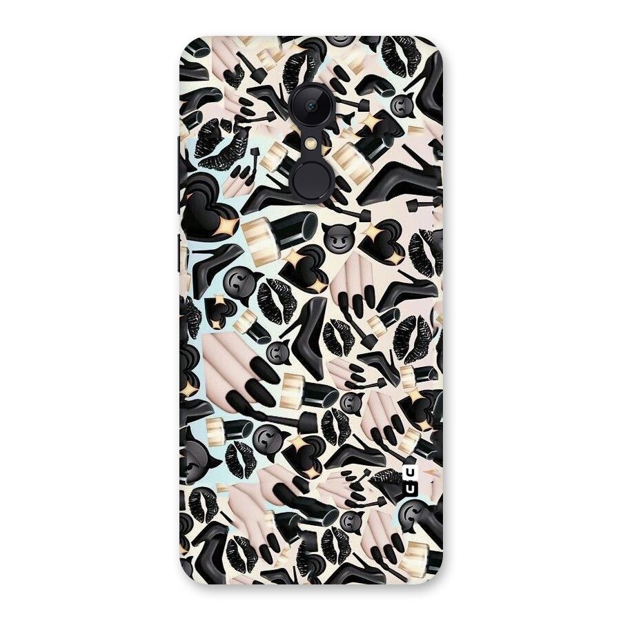 All Black Love Back Case for Redmi 5