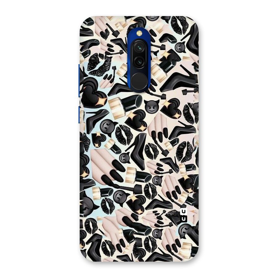 All Black Love Back Case for Redmi 8