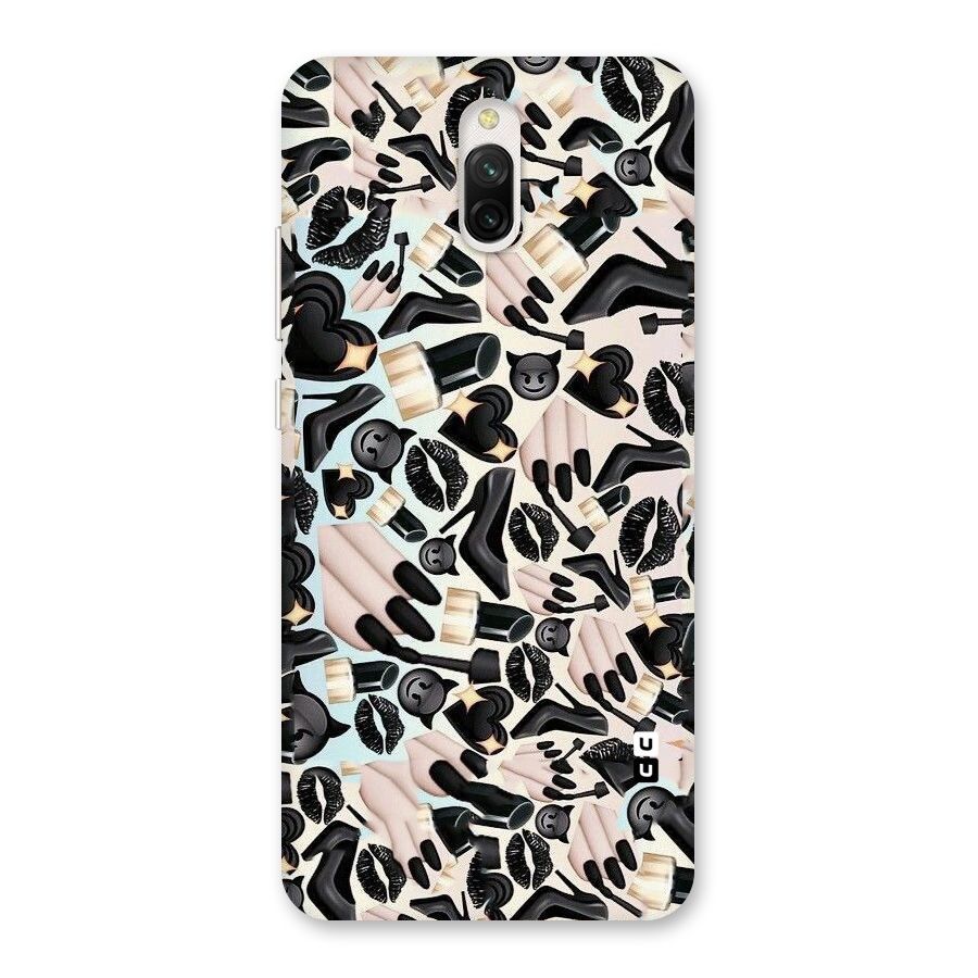 All Black Love Back Case for Redmi 8A Dual