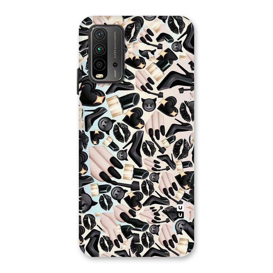 All Black Love Back Case for Redmi 9 Power