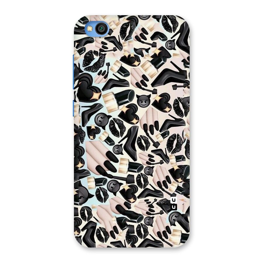 All Black Love Back Case for Redmi Go