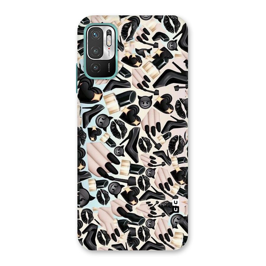All Black Love Back Case for Redmi Note 10T 5G