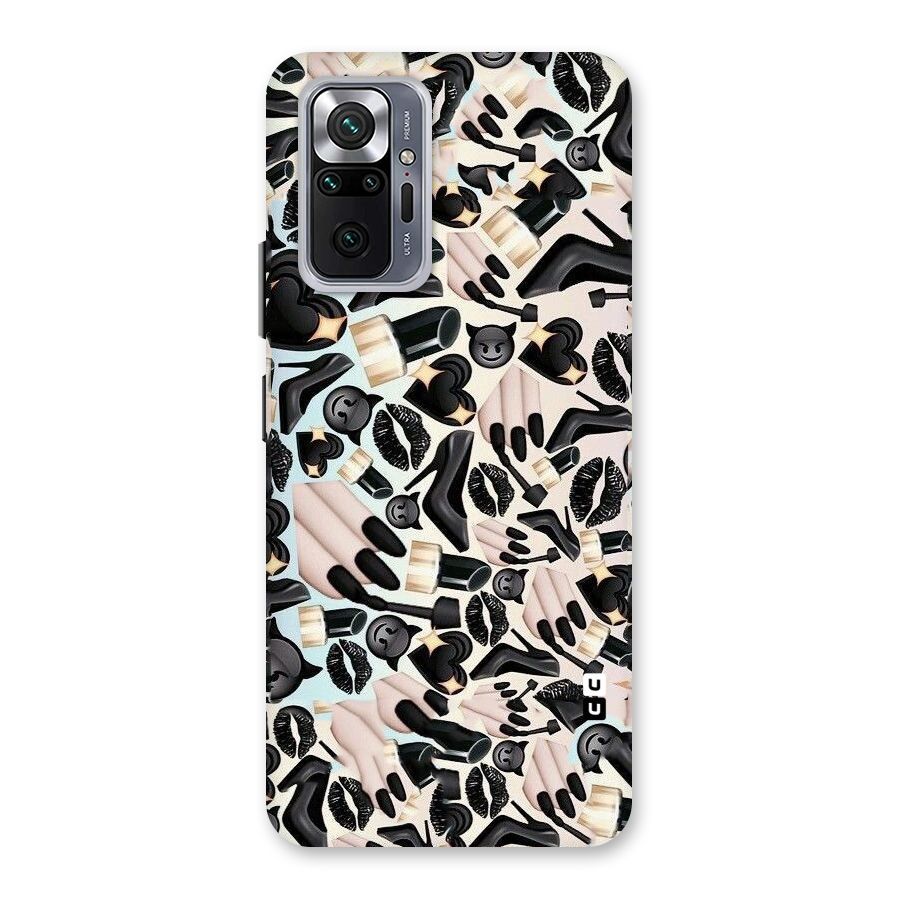All Black Love Back Case for Redmi Note 10 Pro
