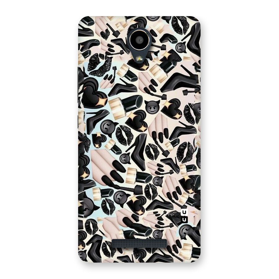 All Black Love Back Case for Redmi Note 2