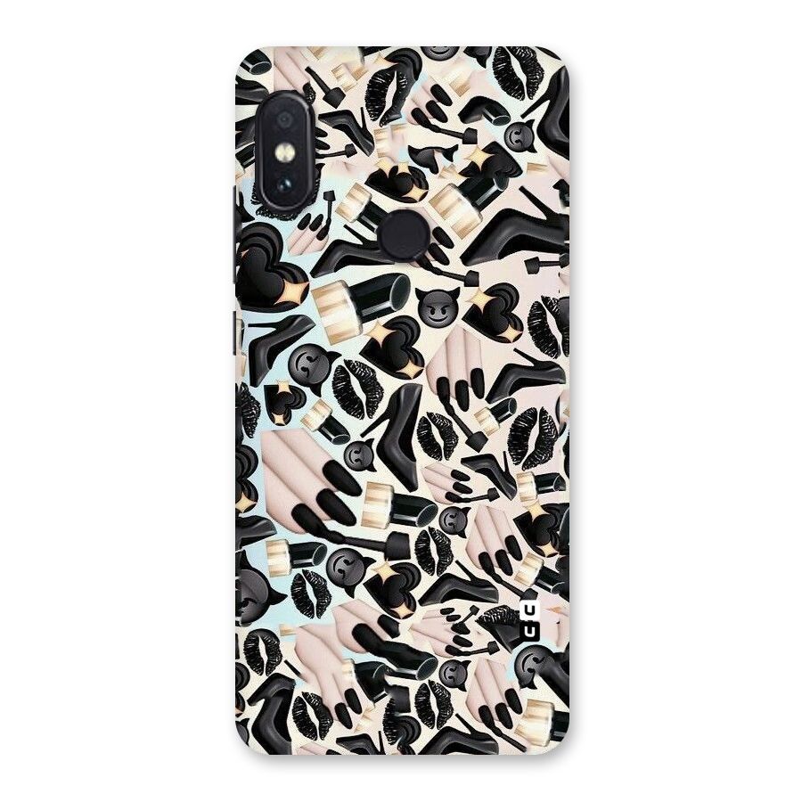 All Black Love Back Case for Redmi Note 5 Pro