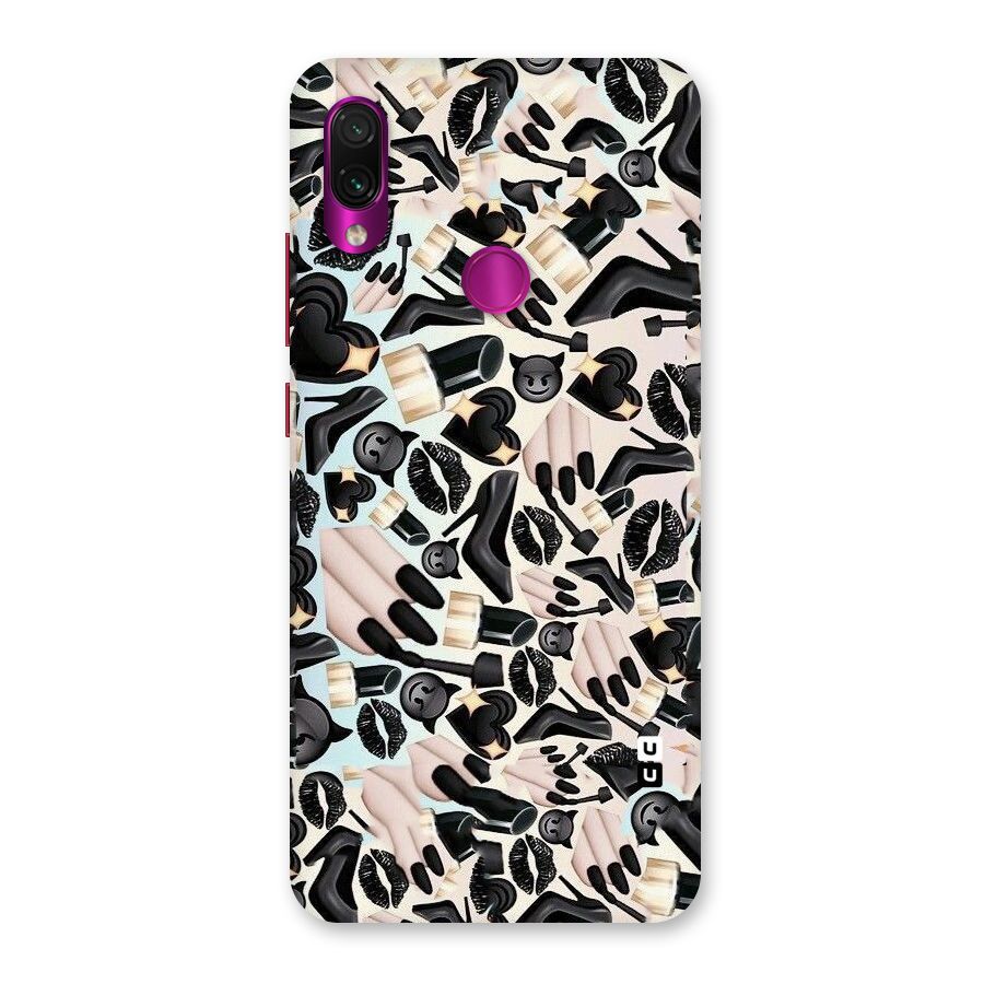 All Black Love Back Case for Redmi Note 7 Pro