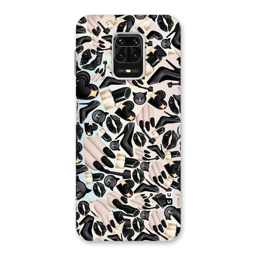 All Black Love Back Case for Redmi Note 9 Pro