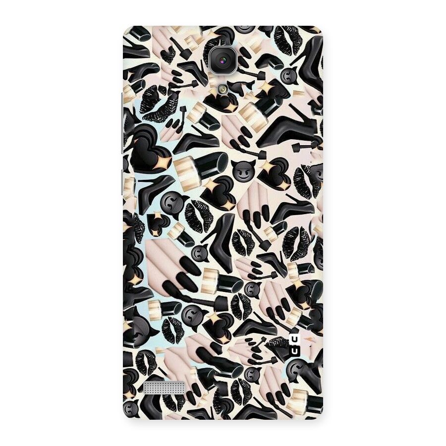 All Black Love Back Case for Redmi Note Prime
