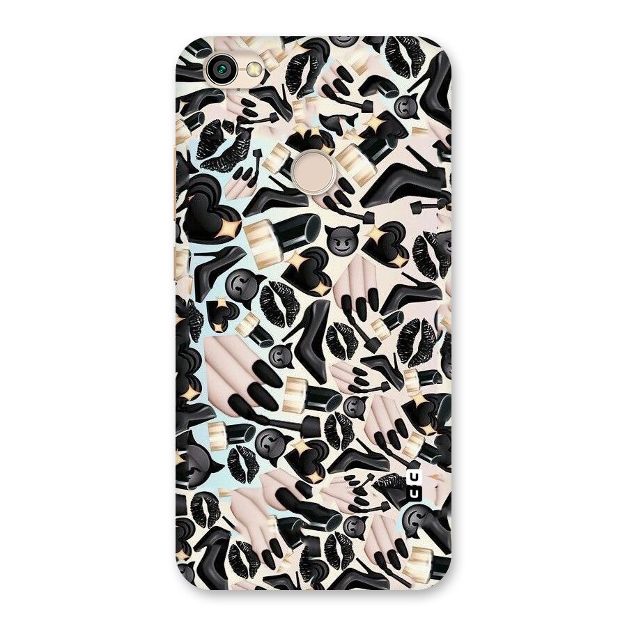 All Black Love Back Case for Redmi Y1 2017
