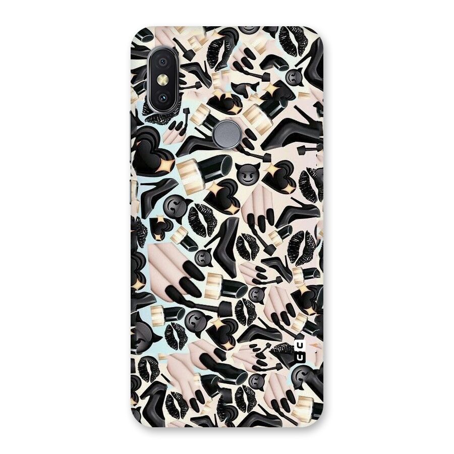 All Black Love Back Case for Redmi Y2