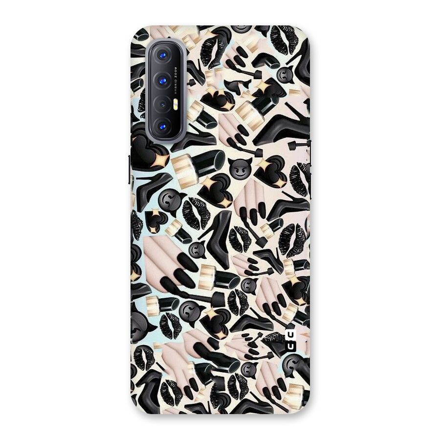 All Black Love Back Case for Reno3 Pro