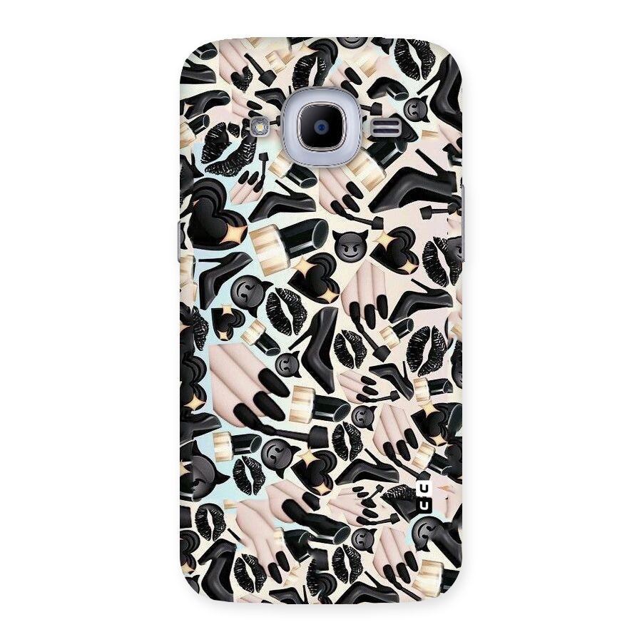 All Black Love Back Case for Samsung Galaxy J2 2016