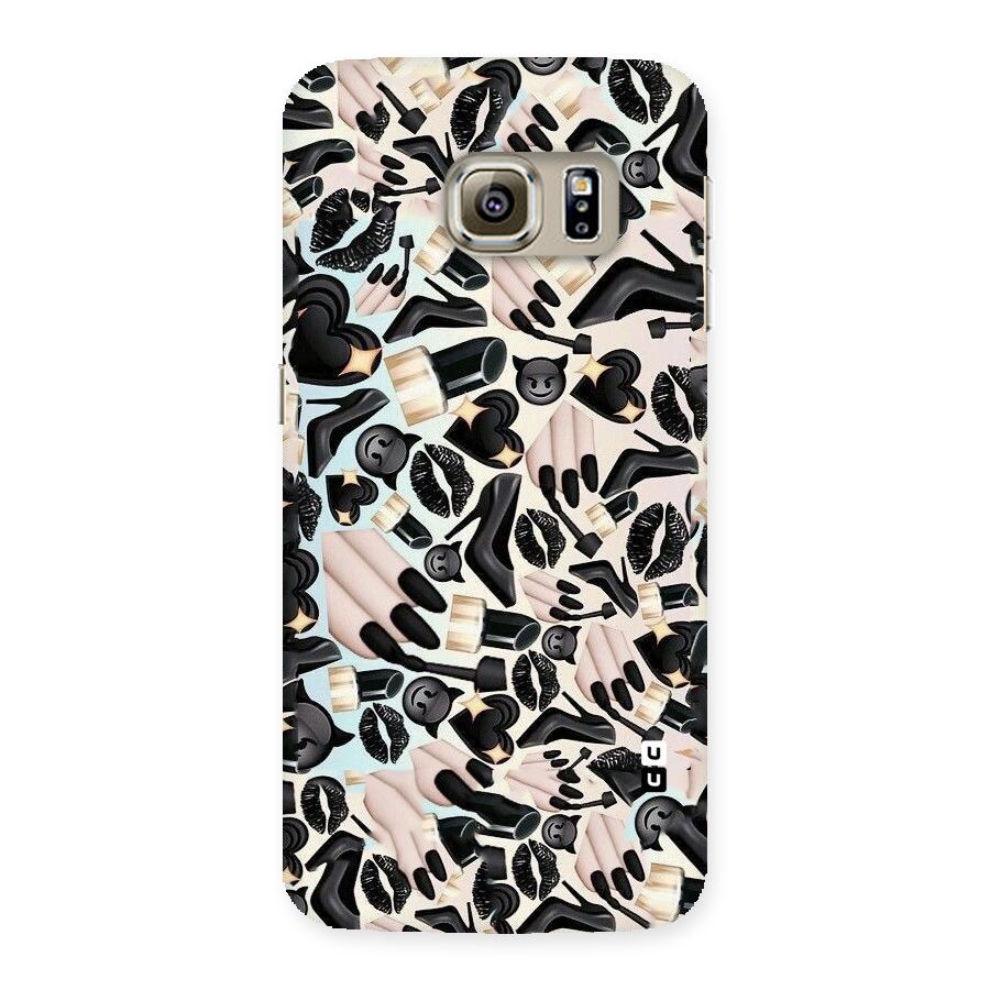 All Black Love Back Case for Samsung Galaxy S6 Edge
