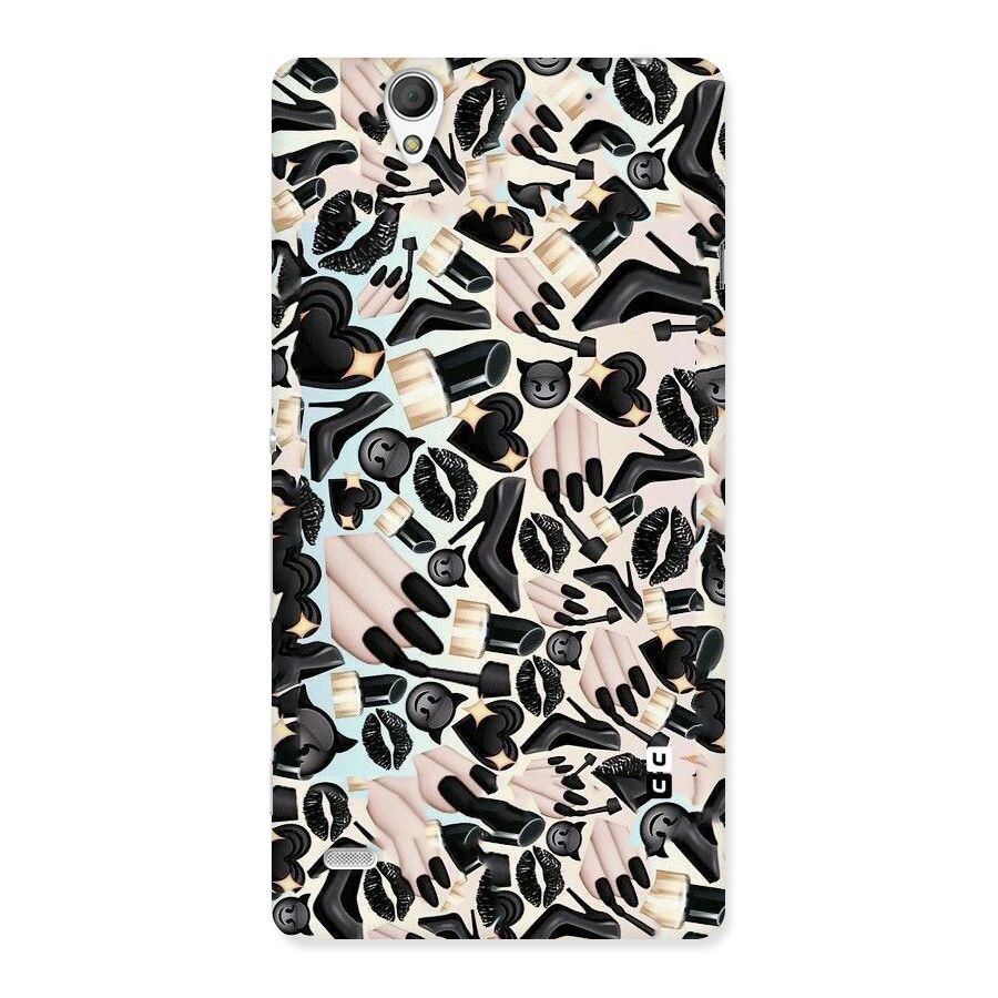 All Black Love Back Case for Sony Xperia C4