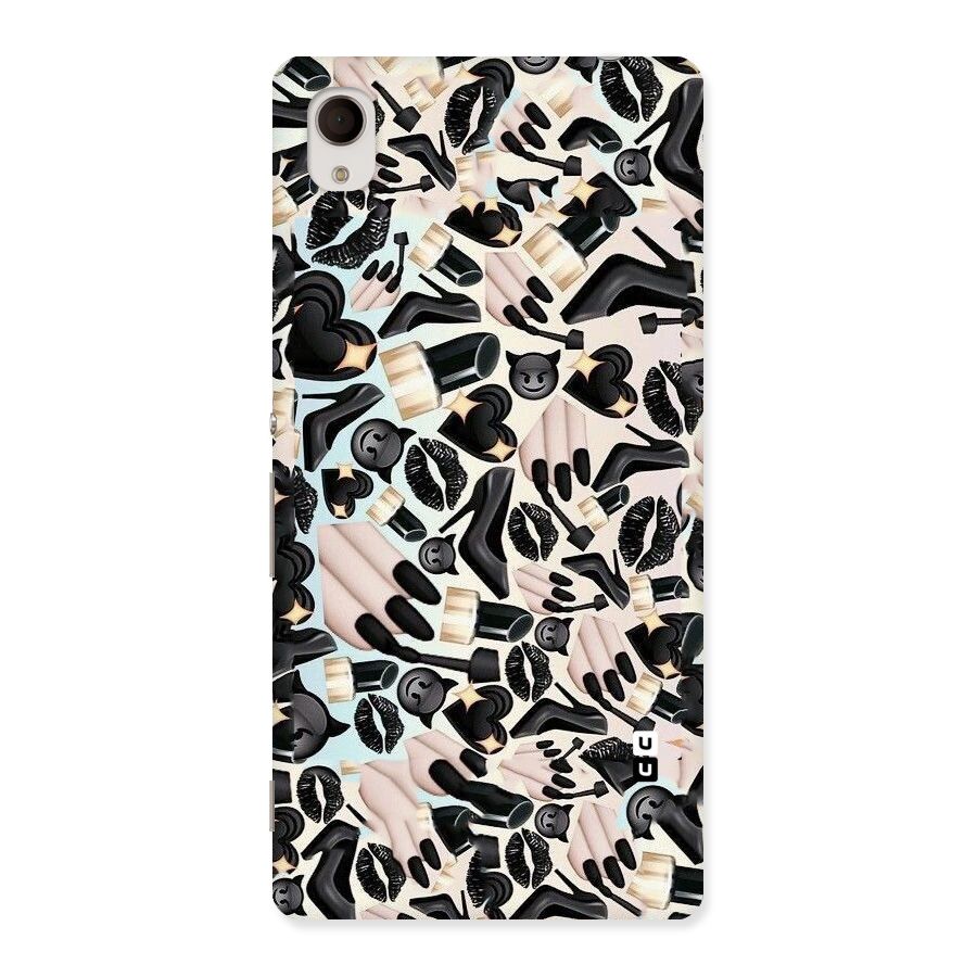 All Black Love Back Case for Sony Xperia M4