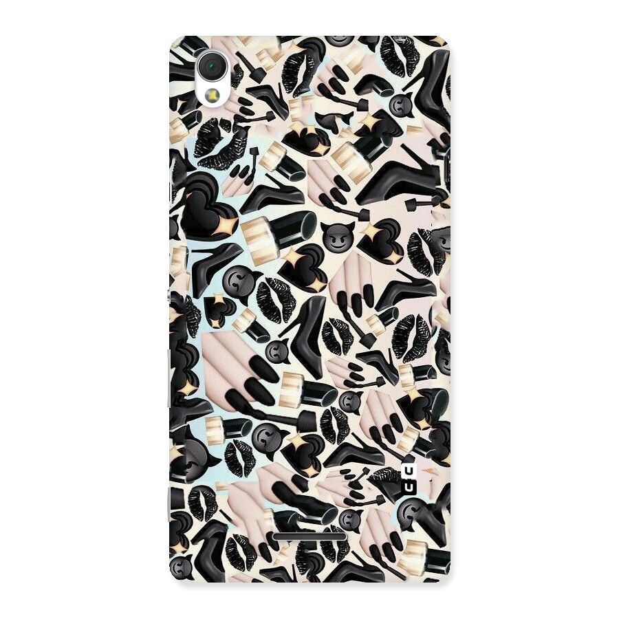 All Black Love Back Case for Sony Xperia T3