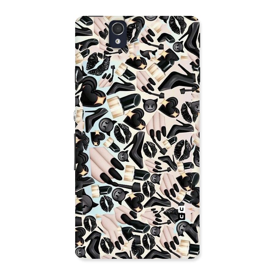 All Black Love Back Case for Sony Xperia Z