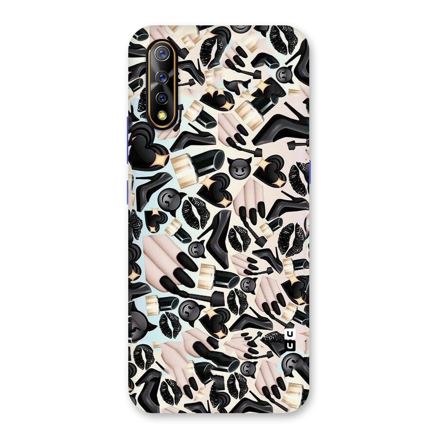 All Black Love Back Case for Vivo S1