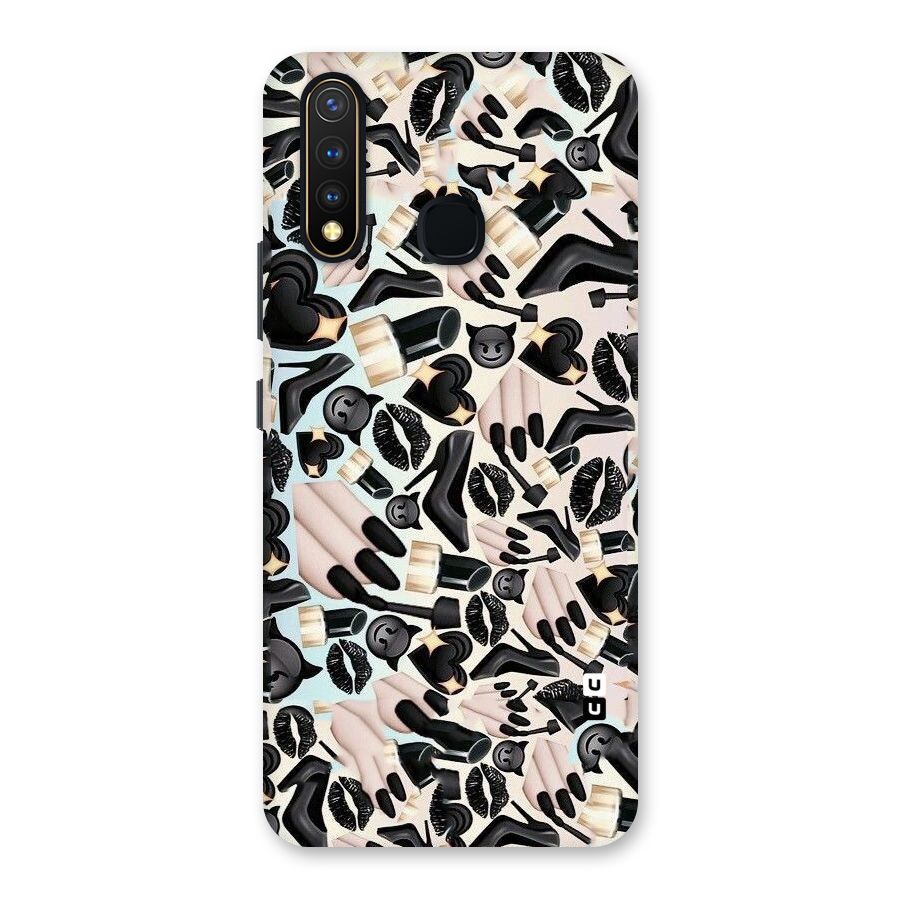 All Black Love Back Case for Vivo U20