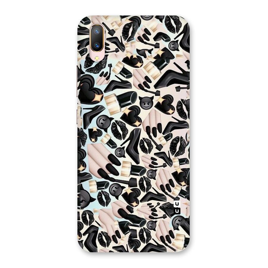 All Black Love Back Case for Vivo V11 Pro