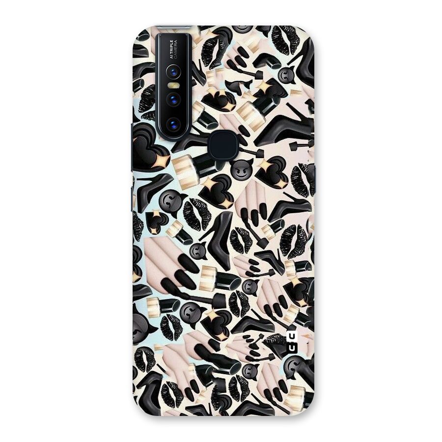 All Black Love Back Case for Vivo V15
