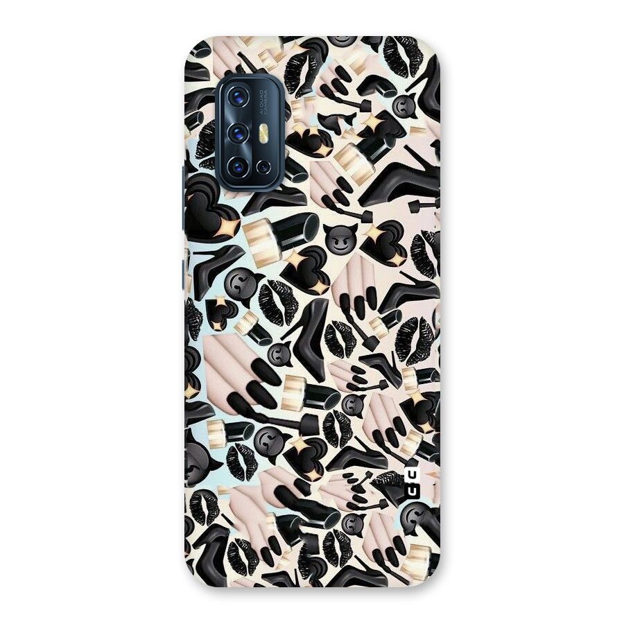 All Black Love Back Case for Vivo V17