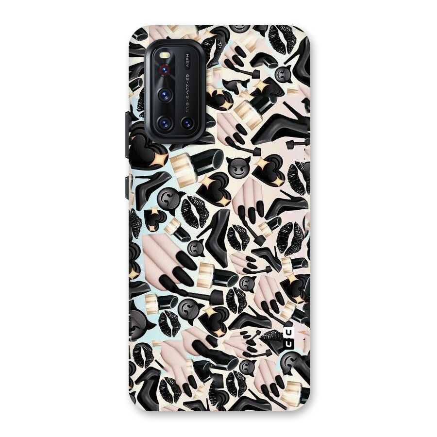 All Black Love Back Case for Vivo V19