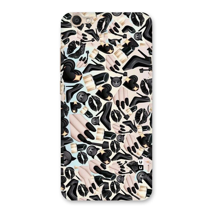 All Black Love Back Case for Vivo V5