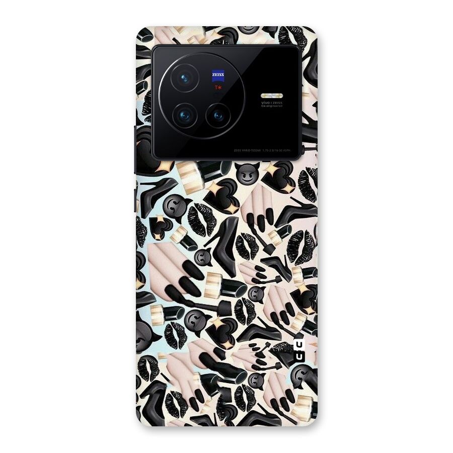 All Black Love Back Case for Vivo X80