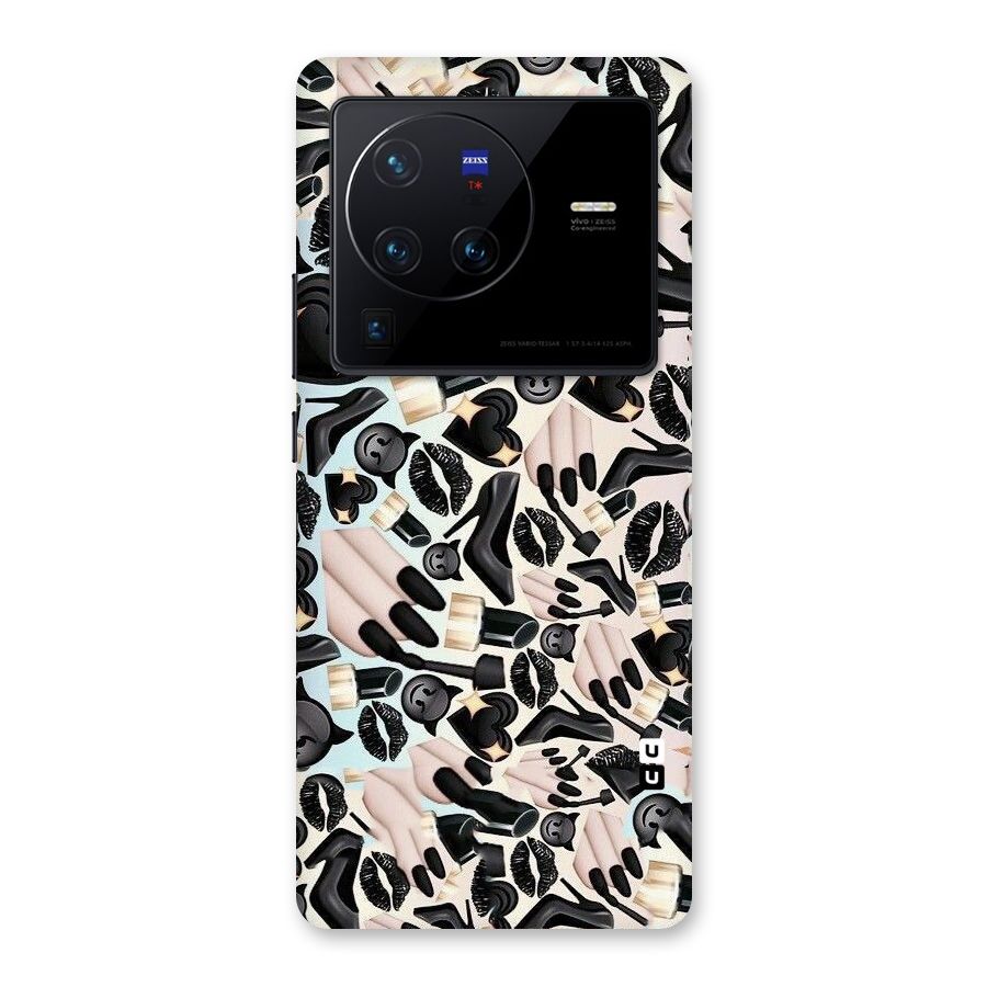 All Black Love Back Case for Vivo X80 Pro