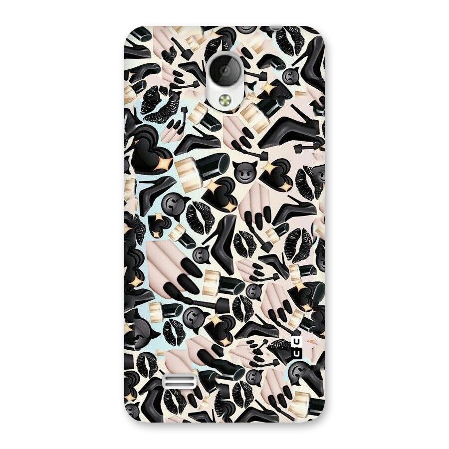 All Black Love Back Case for Vivo Y21