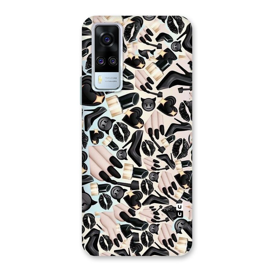 All Black Love Back Case for Vivo Y31