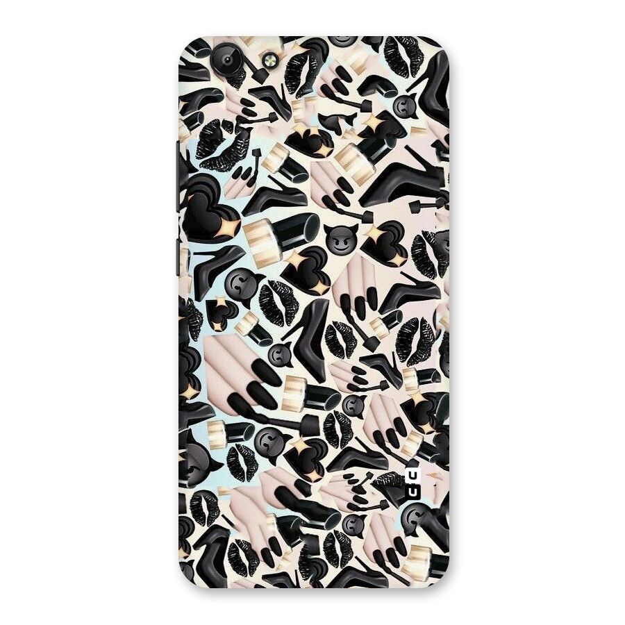 All Black Love Back Case for Vivo Y69