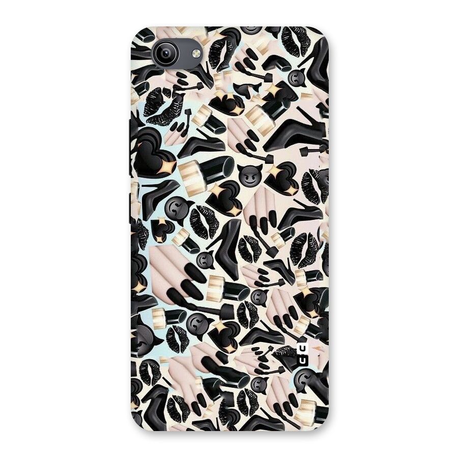 All Black Love Back Case for Vivo Y81i