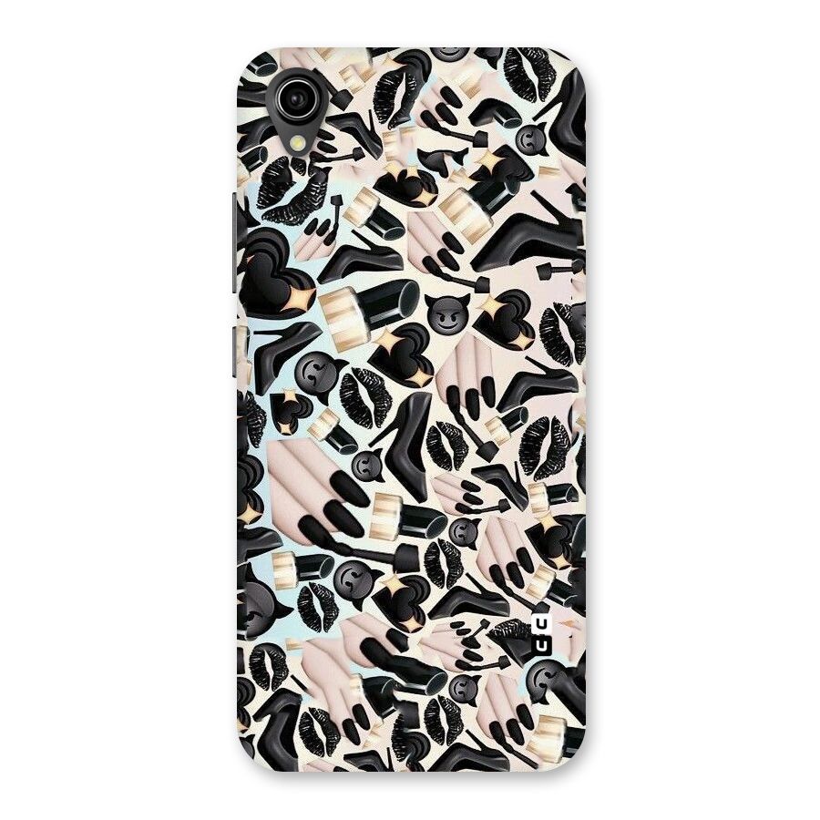 All Black Love Back Case for Vivo Y90