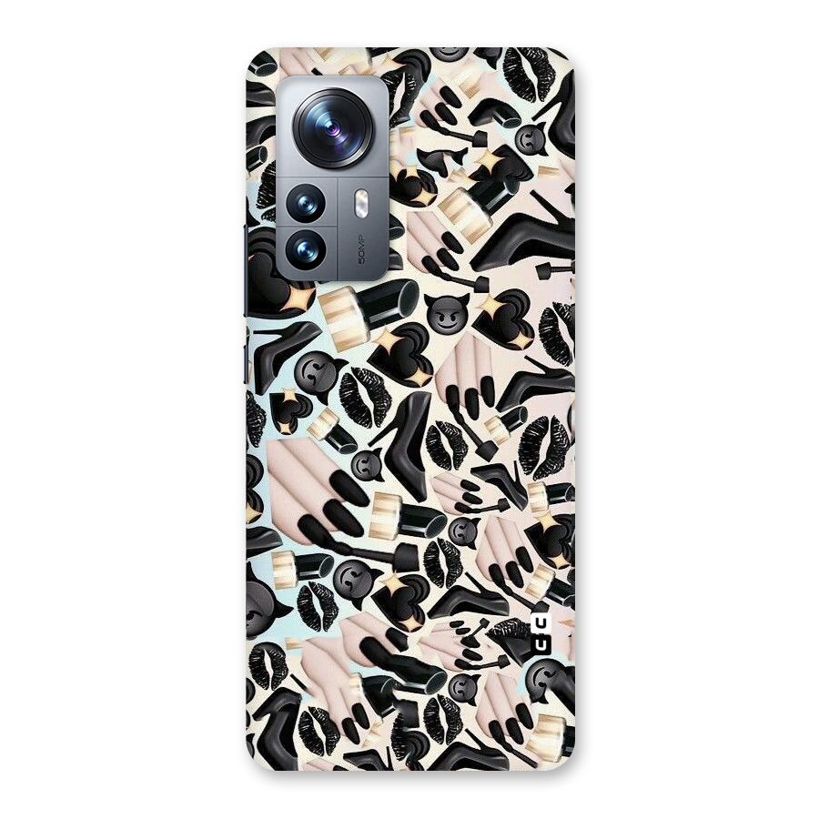 All Black Love Back Case for Xiaomi 12 Pro